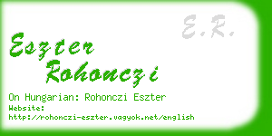 eszter rohonczi business card